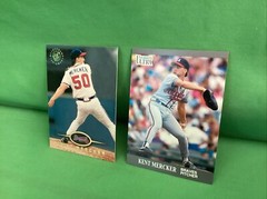KENT MERCKER, Two different baseball cards, 1991 Fleer Ultra & 1995 Stadium Club