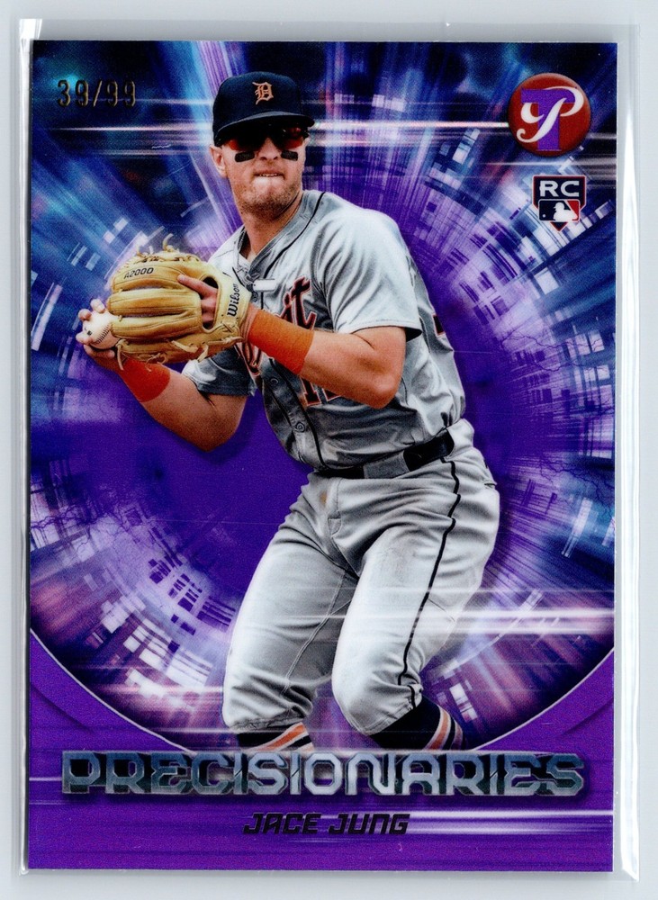 2025 Topps Pristine – Precisionaries Jace Jung (RC) Purple Refractor /99 Detroit