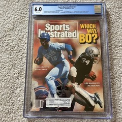 Dec 14 1987 Bo Jackson “Which Way Bo” Sports Illustrated cover, CGC grade 6.0