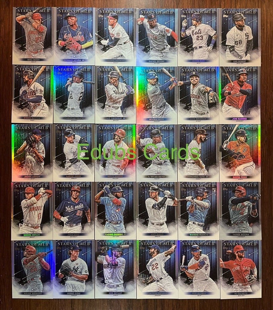 2022 Topps Series 1 Stars Of MLB Complete 30 Card Insert Set – Ohtani Judge