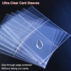 50 Pack 400 Pockets 2.5X3.5 Trading Card Sleeves,A5 Binder 4 Pocket Card Sleeve