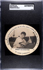 1954 Dixie Lids Enos Slaughter – SGC Auth HOF LARGER FORMAT