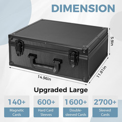 Top Loader Storage Box, Trading Card Case for Sports Cards, Fits 3″ X 4″ 35PT