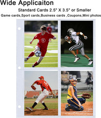 50 Pack 400 Pockets 2.5X3.5 Trading Card Sleeves,A5 Binder 4 Pocket Card Sleeve