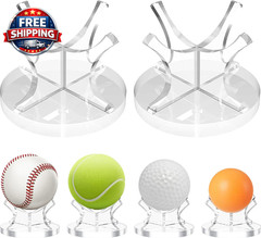 2Pcs Acrylic Baseball Holder Display Case Display for Balls Suitable for Basebal