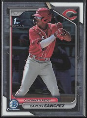 2024 Bowman Carlos Sanchez BCP-25 1st Chrome | Cincinnati Reds