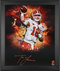 Trevor Lawrence Clemson Tigers Framed Autograph 20″ x 24″ In Focus Photo