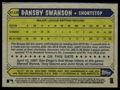 2017 Topps #87-139 Dansby Swanson 1987 Topps Baseball 30th Anniversary