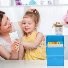 3X5 Index Card Holder with 100 Heavyweight Ruled Index Cards and 25 Plastic