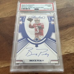 2022 Panini Flawless – Rookie Gems Signatures Brock Purdy #RGM-BP Sapphire /15