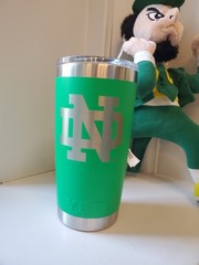 Yeti Notre Dame Irish Emblem Icon 🟢 Exclusive 20 oz Tumbler Canopy Green ~ New