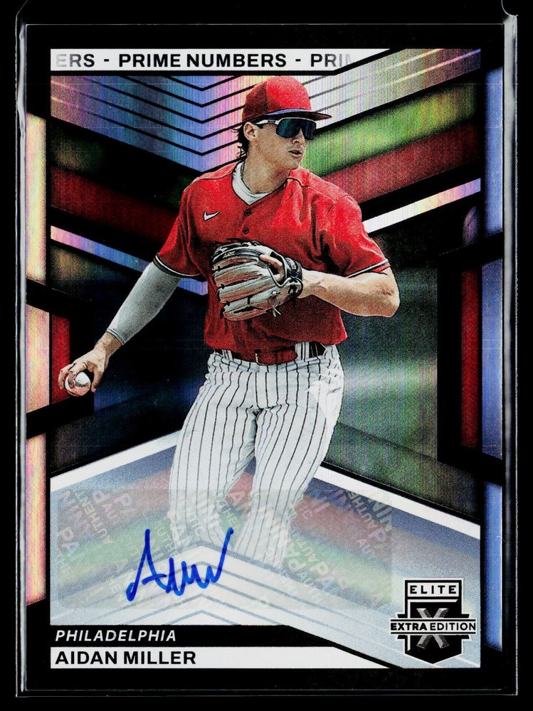 2023 Panini Elite Extra Edition Aidan Miller Signatures Prime Numbers /200 SN,AU