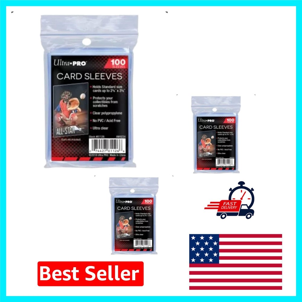Baseball & Sports Card Penny Sleeves – 10 Packs of Durable Protection 1000 Total