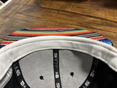 Montreal Expos Olympic Stadium Black Red Green Blue New Era Fitted 7 3/4 Serape