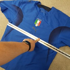 Italy Mens Football Shirt Large Blue Home 2006 World Cup Italia Training