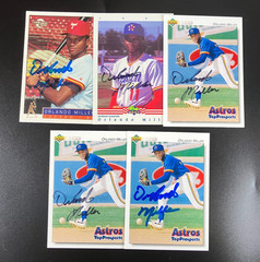 Lot of 5 – Orlando Miller Upper Deck Astros In Person IP TTM Signed Auto