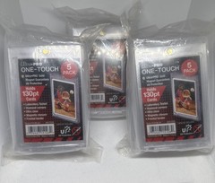15 Ultra Pro 130pt UV One Touch Magnetic Card Holders for 130 PT Thickness