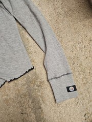 NFL Pittsburgh Steelers Women’s Gray Long Sleeve Henley Shirt Size Small