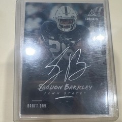 2018 Panini Luminance – Draft Day Signatures Saquon Barkley Silver (AU, RC)