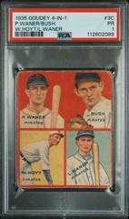 1935 Goudey 4-in-1 #3C – P. WANER, BUSH, W. HOYT, L. WANER – PSA 1 – RARE FIND