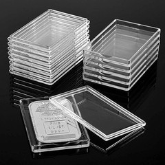 5-50 Pcs 1 Oz Silver Bar Holder Acrylic Storage Clear Case Capsule Container