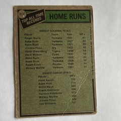 Topps 1979 All-Time Record Holders Home Runs #413 Hank Aaron Roger Maris