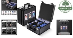 Elegant Trading Card Storage Box Fits 140+ Graded Cards with Dual TSA Locks