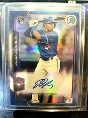 2015 DALTON POMPEY #118/150 BOWMAN CHROME ROOKIE BLUE REFRACTOR #BCAR-DP GEM.