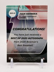 Ivan Herrera 2020 Bowman’s Best Refactor Auto #B20-IH Cardinals