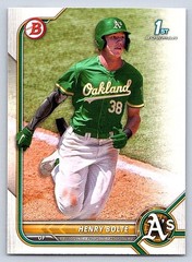 HENRY BOLTE A’s RC 1st card 2022 BOWMAN DRAFT #BD-121