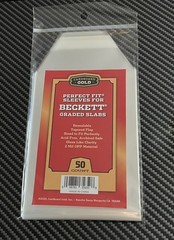 Cardboard Gold Sleeves Pack of 50 Perfect Fit Resealable Beckett BGS Slabs