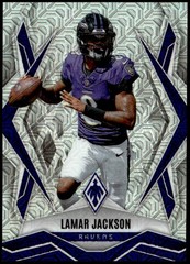 2025 Panini Phoenix #144 Lamar Jackson Ash Mojo Prizm #/25