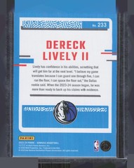 2023-24 Donruss #233 Dereck Lively II Laser Holo #/149