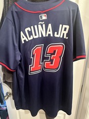 Ronald Acuna Jr Nike Authentic Speedway Classic Jersey Size Large Atlanta Braves