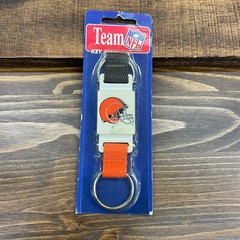 Vintage NFL Cleveland Browns Keychain 90s Push Button Buckle Down NOS NIP