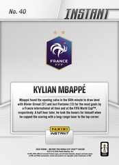 2026 Panini Instant FIFA World Cup #40 Kylian Mbappe France PRESALE