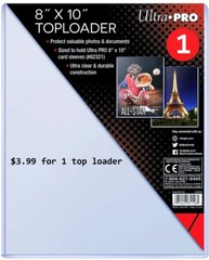 Ultra Pro Acrylic Toploader Protection for 8 x 10 Photo Ultra Clear NEW