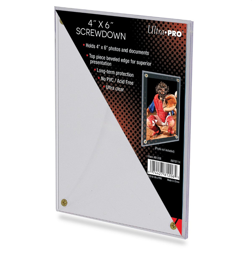 Ultra Pro 4×6 Screwdown Card Holder Postcard Photo Protection 4-Screw Case