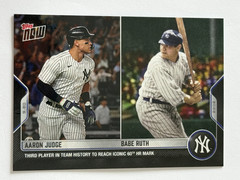 2022 Topps Now #931 AARON JUDGE/BABE RUTH New York Yankees