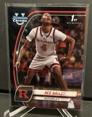 2025 Bowman U Chrome – Ace Bailey Black Wave Refractor #1 1st Rutgers Utah Jazz
