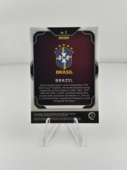 2022 Panini Prizm FIFA World Cup #3 Brazil Team Badges Silver Prizm