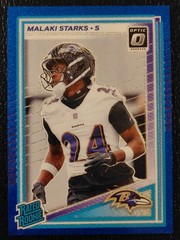 2025 Panini Donruss Optic Rated Rookie Malaki Starks RC Blue Glitter Prizm #256