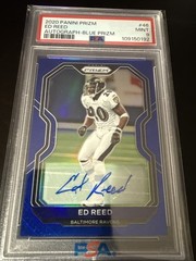 2020 Panini Prizm Ed Reed Auto /10 Blue Prizm #46 PSA 9 Ravens-Hurricanes