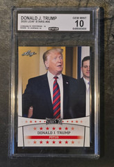 DONALD J. TRUMP 2020 POTUS LEAF STARS CARD #06 “RARE” GemMint 10