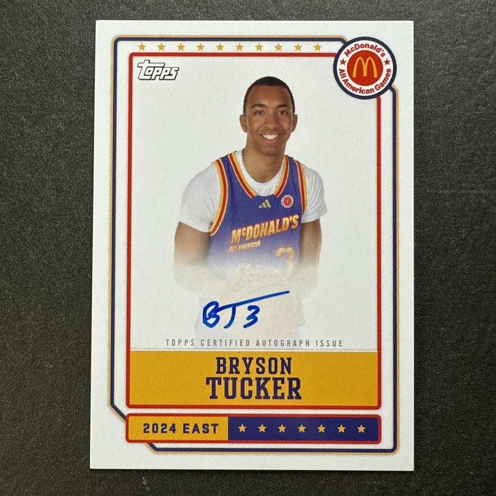 Bryson Tucker Rookie Auto 2024 Topps McDonald’s All-American Event Auto #EA-BT