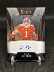 Will Shipley 2022 Panini Select Draft Picks X-Factor Auto