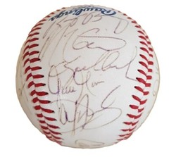 2001 RICHMOND BRAVES TEAM SIGNED BASEBALL