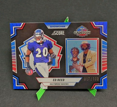 2025 Panini Score Ed Reed Men of Canton Showcase Blue Parallel #6 /100 Baltimore