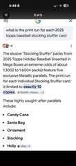 2025 Topps Holiday Aaron Judge Stocking Stuffer Candy Cane Foil /10 SSP