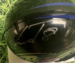 LAMAR JACKSON AUTOGRAPHED BALTIMORE RAVENS SPEED MINI HELMET JSA